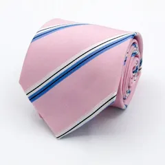 パーフェクトスーツ ブランド ネクタイ シルク ストライプ柄 メンズ ピンク P.S.FA 【中古】