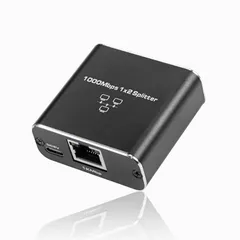 【在庫セール】SinLoon イーサネットギガビットネットワーク分岐器、RJ45 1回転2 1000/100 Mbpsイーサネット分岐器、USB電源ポート付き、パソコン、ハブ、スイッチ、ルータ、ADSL、セットトップボックス、デジタルテレビなどに適している