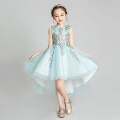 160サイズ キッズドレス 子供 女の子 パーティードレス ファスナータイプ フィッシュテール ワンピース 春 フォーマル 上品 レース 発表会 子ども 結婚式 ピアノ プリンセスドレス お姫様　da879ze