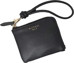 Crossmarbery(クロスマーベリー) コンパクト財布 レディース 薄型 使いやすい l字ファスナー ミニ財布 軽量 シンプル 通勤 通学 可愛い 小さめ おしゃれ スリム プレゼント R74(ブラック)