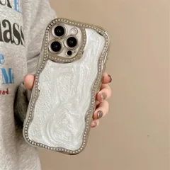 【クーポン配布中】iPhone15ケース iPhoneケース スマホケース シルバー ストーン メッキ かわいい 高級感 耐衝撃