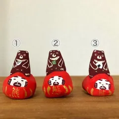 春日部張子3点　郷土玩具だるま　張り子 春日部張子3点 郷土玩具だるま 張り子 Vintage Japanese Folk