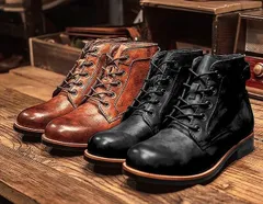 ブーツ メンズブーツ　シューズ　ワークブーツ バイクブーツ マーティンブーツ　靴　レザー靴 ライダース ハイカット ミリタリー カジュアル