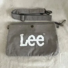 Lee グレー ショルダーバッグ  ポーチ ショルダーベルト付き リー