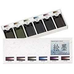 【中古】(未使用･未開封品)　墨運堂 固形墨 絵墨 6色セット 15452 7z28pnb