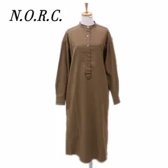 N.O.R.C ノーク ノーカラー 長袖シャツワンピース 1 CML/キャメルのサムネイル