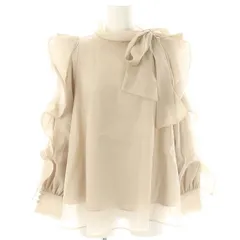 スナイデル SNIDEL Sustainableオーガンシースルーブラウス 長袖 プルオーバー F ベージュ /NR ■OS