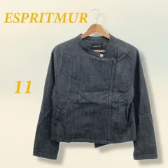 ESPRITMUR エスプリミュール アウター ノーカラージャケット ボタン ポケット カジュアル おしゃれ 長袖 大きいサイズ レディース グレー 11