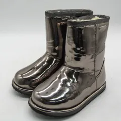 エミュー ブーツ 未使用 K12605S BrumbvGloss シューズ 靴 キッズ 女の子用 K10/15サイズ シルバー EMU Australiaのサムネイル
