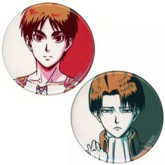[중고] 배지 ·빈즈 에렌 예거&리바이 아커만[진격의 거인 무역 캔 배지 컬러 팔레트 Ver. vol.2] AMNIBUS 구입 특전