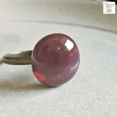 【フリーサイズ】シラス オパール リングM・赤紫