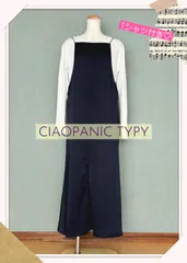188.新品タグ付き♡CIAOPANIC TYPY チャオパニックティピー Tシャツ付き キャミワンピース ネイビー 定価8800♡キャミワンピース ワンピース 秋 秋服 春 春服