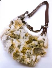 【1239】 フランチェスコビアジア ファーバッグ ショルダーバッグ 本革 Genuine leather FRANCESCOBIASIA レディース ブランドバッグ 毛皮バッグ オシャレバッグ