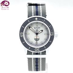 Blancpain x Swatch ブランパン x スウォッチ Fifty Fathoms ANTARCTIC OCEAN SO35S100 ダイバーズウォッチ 稼働品 自動巻き アイスホワイト/ダークグレー ケース