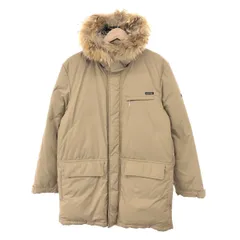 BURBERRY バーバリーブラックレーベル  ダウンジャケット サイズ:L  ベージュ  メンズ 裏地ノバチェック柄 ファー付き　240001125699