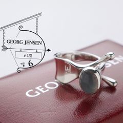 ◇GEORG JENSEN ジョージ ジェンセン ムーンストーン 152 リング 6号 トールン スターリング シルバー 925S 指輪