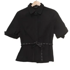 試着のみ美品】 インゲボルグ フリルブラウス 黒 半袖 サイズ9
