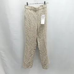 ◇ ◎●未使用● Θ Discoat ディスコート 総柄 ストレートパンツ サイズM ベージュ系 レディース E  【1503060050989】