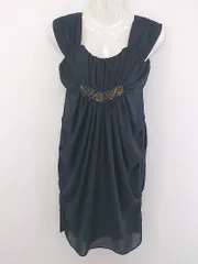 ◇ YLANG YLANG イラン イラン 装飾ビーズ バックジップ ミニ ワンピース ドレス サイズS ネイビー レディース P  【中古】 【1209070000906】のサムネイル