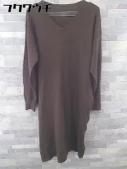◇ ur's ユアーズ 長袖 膝下丈 ニット ワンピース サイズF ブラウン系 レディース 【中古】 【1104070009020】のサムネイル
