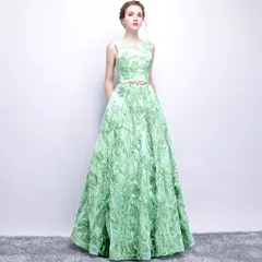 ☆ ワンタイプ ☆ 2XLサイズ ☆ ロングドレス konepiece41 ロングドレス 演奏会 ドレス ワンピース ロング Aライン ノースリーブ 袖なし 透け感 刺? 大人 レディース ピアノ 発表会 結婚式 ブライズメイド フォーマル パーティ