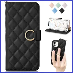 6.1inch対応）ブラック 11/XR (iPhone 耐衝撃 横置きスタンド カードポケット 肌触り良い高級PUレザー 人気 カバー XRケース手帳 あいふぉん チェック柄 スタンド機能 ケース ケース アイフォンxr 女性 手帳型 手帳型 iPhone1