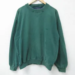 XL/古着 ドッカーズ 長袖 スウェット メンズ 90s ワンポイントロゴ クルーネック 緑 グリーン 25may14 中古 スエット トレーナー トップス