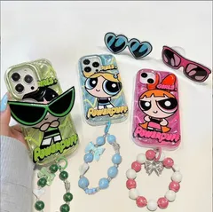 パワーパフガールズ スマホケース ストラップ付き iPhone 12 proケース iphone14proケース リング付き iphone11ケース iPhone13promaxケース ミニケース xzjhzxa#