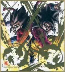 [중고] 식완 잡화 14. 초사이어인 4 손오공 & 초사이어인 4 베지터(박 눌러) [드래곤볼 색지 ART4]