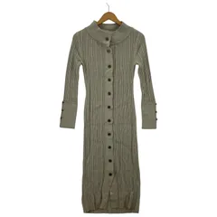 Herlipto ハーリップトゥ ロング リブカーディガン sizeM/グレージュ