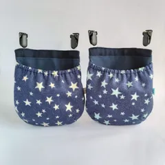 フタなし 移動ポケット 星 白か水色