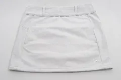 中古 レディース ニューバランスゴルフ New Balance golf スカート 2(L) 白 ホワイト ストレッチ 裏フリース ヒョウ柄