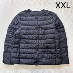大きいサイズ 美品 UNIQLO ユニクロ ウルトラライトダウン インナーダウン コンパクトジャケット ブラック 黒 XXLサイズ