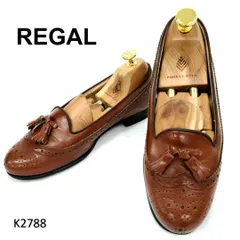 ✨美品✨ リーガル タッセルローファー レザー ウイングチップ メダリオン 濃茶 リーガル タッセルローファー ウィングチップ メダリオン