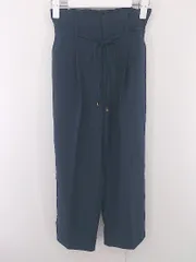 ◇ ViS ビス ハイウエスト ワイド パンツ サイズSS ネイビー レディース E  【1304100022313】