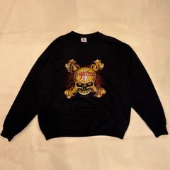 90s 00s　sixflags　スウェット　ドクロ　ストリート　アート　【T-371】