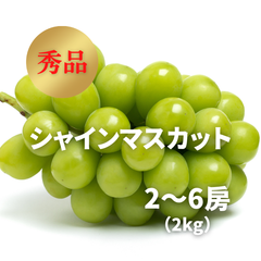 ぶどう　シャインマスカット　秀品　2～6房　計2kg