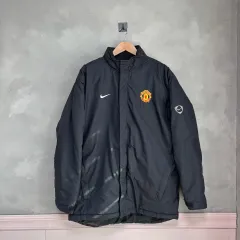 Nike マンチェスター・ユナイテッド ベンチコート 超美品 NIKE ナイキ ベンチコート ハーフ サッカー観戦 ネイビー