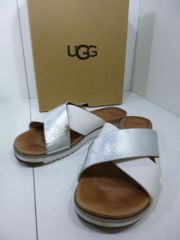 UGG アグ W HANNELI サンダル ホワイト/シルバー 1016826 US:9 26.0cm 箱付