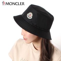25SSモデル モンクレール MONCLER レディース ワッペン付き ナイロンバケットハット【ブラック】 3B00063 68352 999/【2025SS】goods