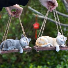お座り猫 茶シロ 猫の置物 猫作家 サインあり お座り猫 茶シロ 猫の