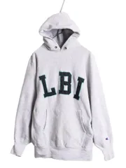 【お得なクーポン配布中!】 90s USA製 チャンピオン リバースウィーブ スウェット フード パーカー メンズ XL / 90年代 オールド Champion ワッペン 刺繍 裏起毛 杢 灰