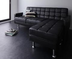 nao様専用】桜屋工業カウチソファ グレー スウェード調 LS-424-Lex