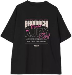 [중고] T 셔츠 루비 BIG 실루엣 T 셔츠 블랙 유니섹스 M 사이즈 [[추심의 아이]]