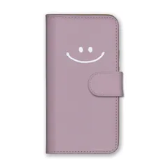 iPhone 11 iPhone11 ケース 手帳型 アイフォン11 スマホケース 携帯ケース スマイル かわいい シンプル ニコちゃん 笑顔 ベージュ ピンク カラー05のサムネイル