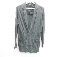 ◇ pas de calais パドカレ コットン100％ ロング丈 長袖 カーディガン ガウン サイズ38 グレー レディース E  【1404020016550】のサムネイル