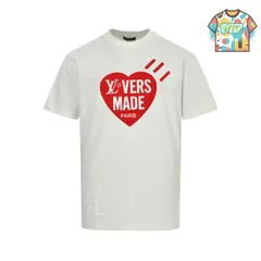 【今日特価】Louis Vuitton 25ss ラブハートフロッキングプリント T シャツ