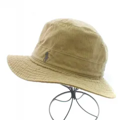 ポロ バイ ラルフローレン Polo by Ralph Lauren バケットハット バケハ 帽子 刺繍 コットン M ベージュ /KU