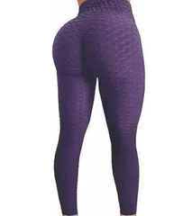 パープル ヒップアップ レギンス トレーニングレギンス フィットネス