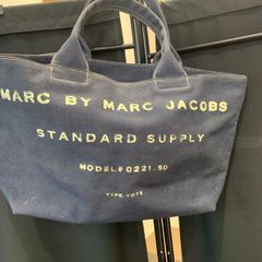 中古 マークバイマークジェイコブス デニム トートバッグ かばん ネイビー 紺色
